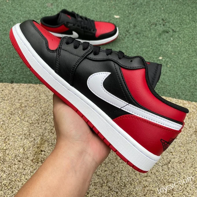 Air Jordan 1 Low 553558-066 Black Red White Hook Retro