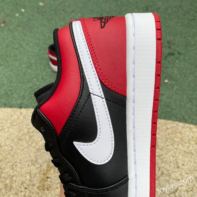 Air Jordan 1 Low 553558-066 Black Red White Hook Retro