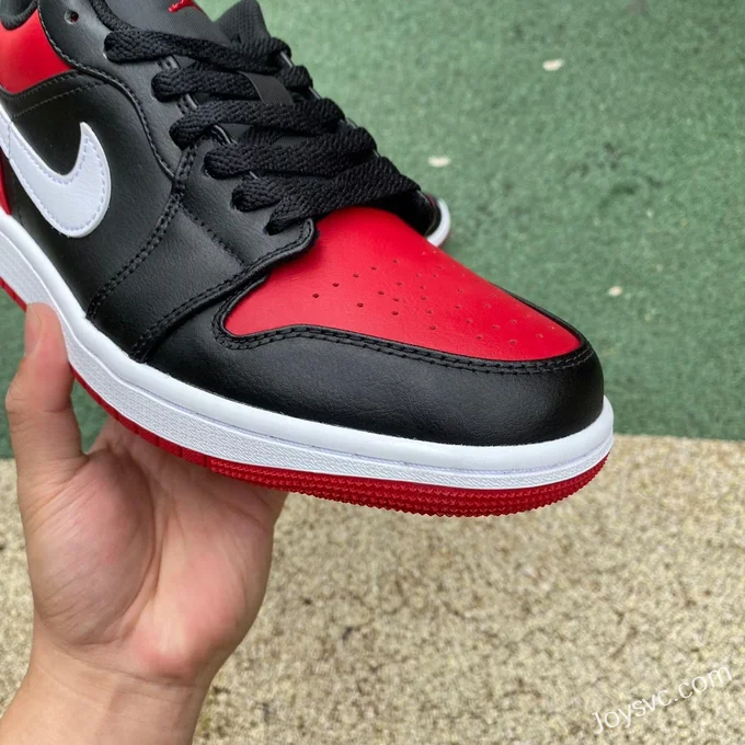 Air Jordan 1 Low 553558-066 Black Red White Hook Retro