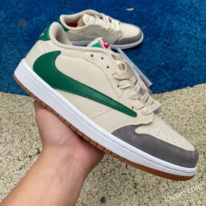 Travis Scott x Air Jordan 1 Low DM7866-809 Grey Green Custom Version