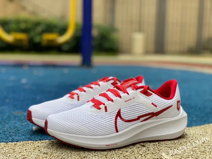 Nike Zoom Pegasus 40 White Red Running Shoes FJ2844-100