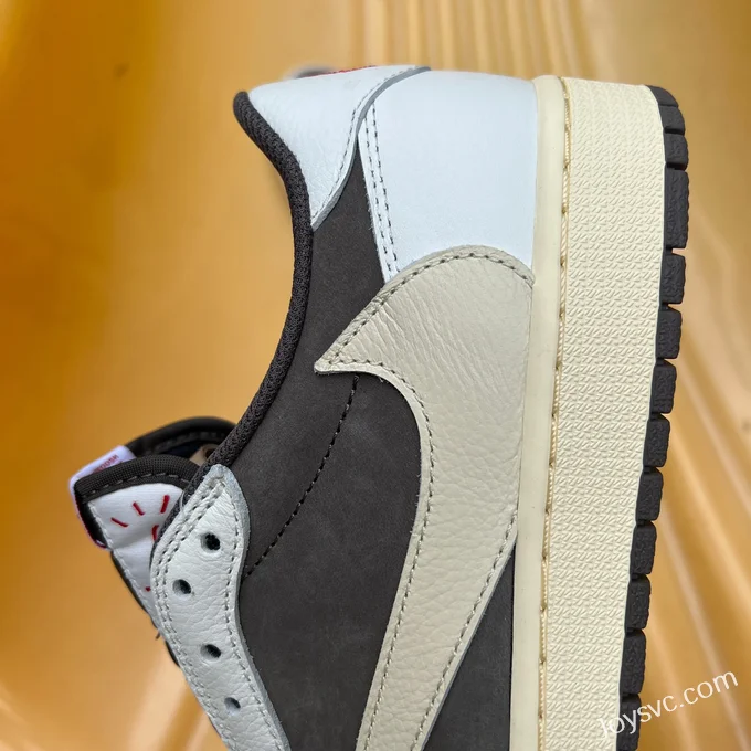 Travis Scott x Air Jordan 1 Low DM7866-162 White Brown Factory Leather Version