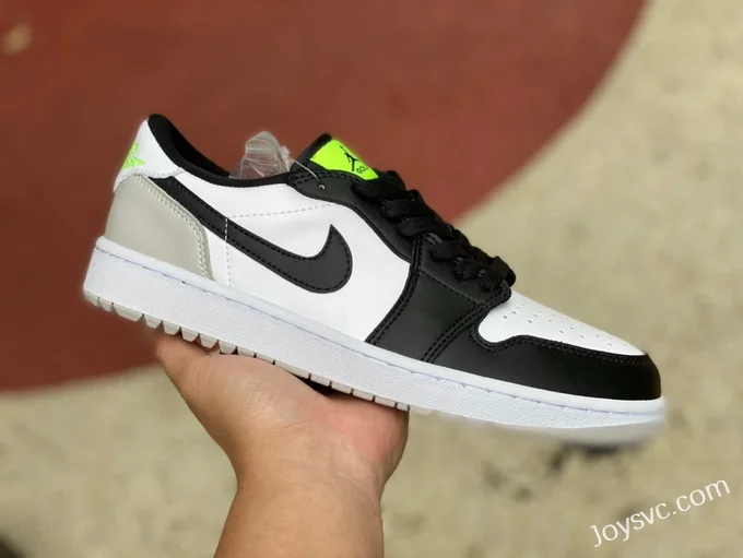 Air Jordan 1 Low Golf DD9315-108 Black White Fluorescent Green Retro