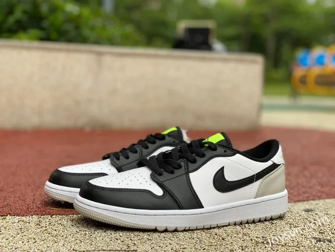 Air Jordan 1 Low Golf DD9315-108 Black White Fluorescent Green Retro