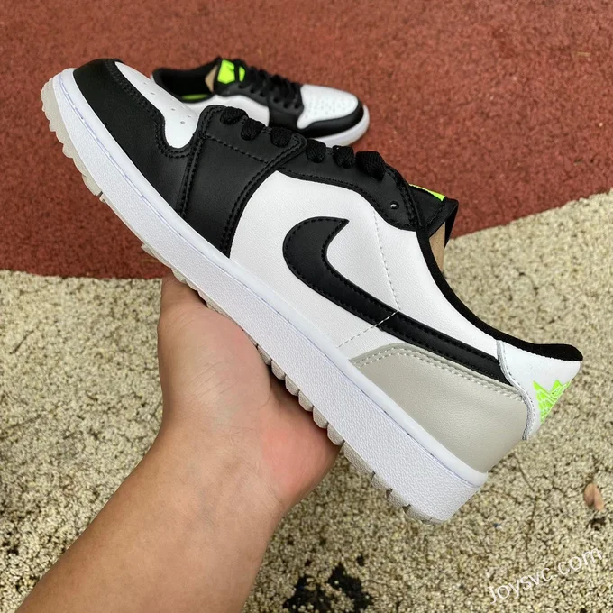 Air Jordan 1 Low Golf DD9315-108 Black White Fluorescent Green Retro