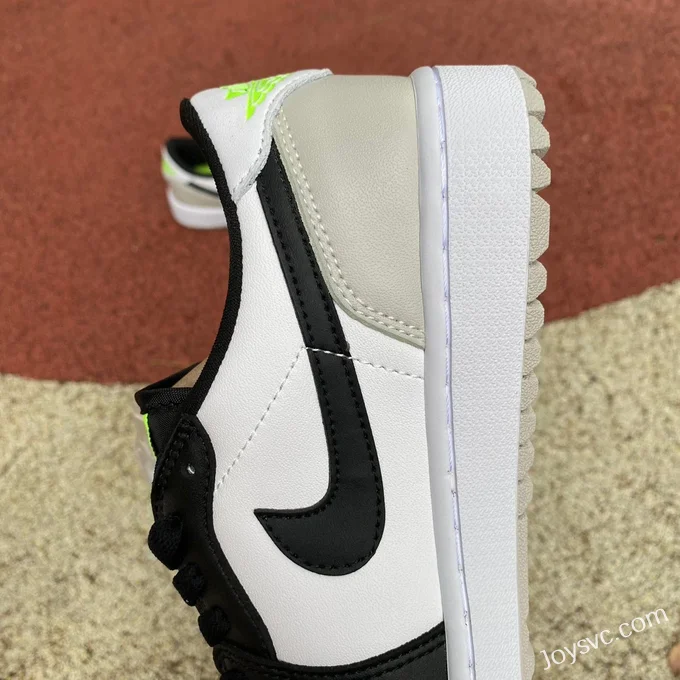 Air Jordan 1 Low Golf DD9315-108 Black White Fluorescent Green Retro