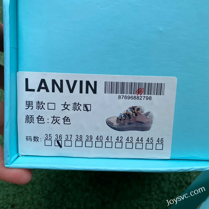 Lanvin Curb Leather Low-Top Fashion Sneakers