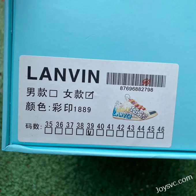 Lanvin Curb Leather Low-Top Fashion Sneakers