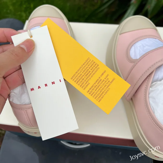 MARNI Pink Velcro Mary Jane Sneakers Women