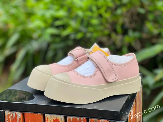 MARNI Pink Velcro Mary Jane Sneakers Women