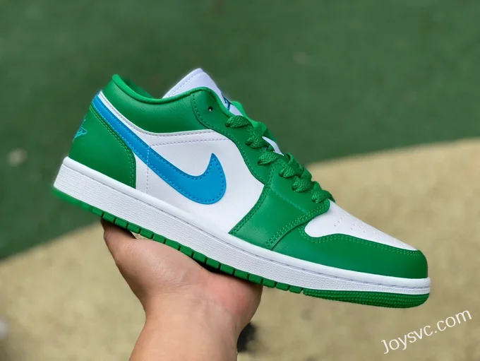 Air Jordan 1 Low DC0774-304 White Green Blue Retro