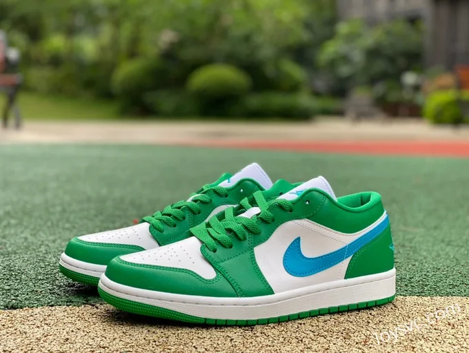 Air Jordan 1 Low DC0774-304 White Green Blue Retro