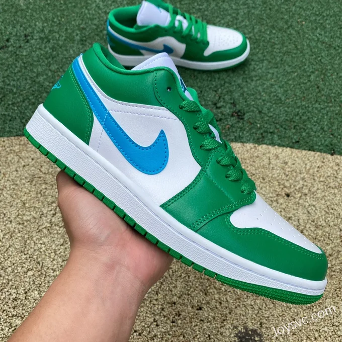 Air Jordan 1 Low DC0774-304 White Green Blue Retro