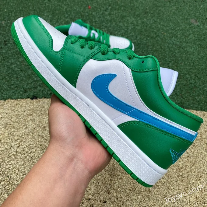 Air Jordan 1 Low DC0774-304 White Green Blue Retro