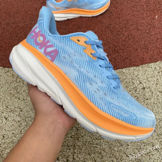 Hoka One One Clifton 9 Blue Orange 1127895-ABIW