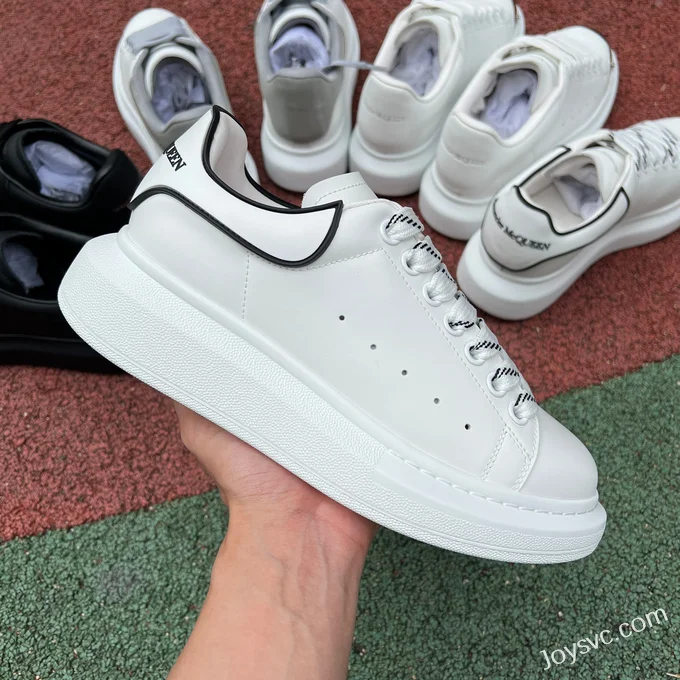 Alexander McQueen White Black Line Casual Sneakers