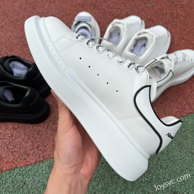 Alexander McQueen White Black Line Casual Sneakers