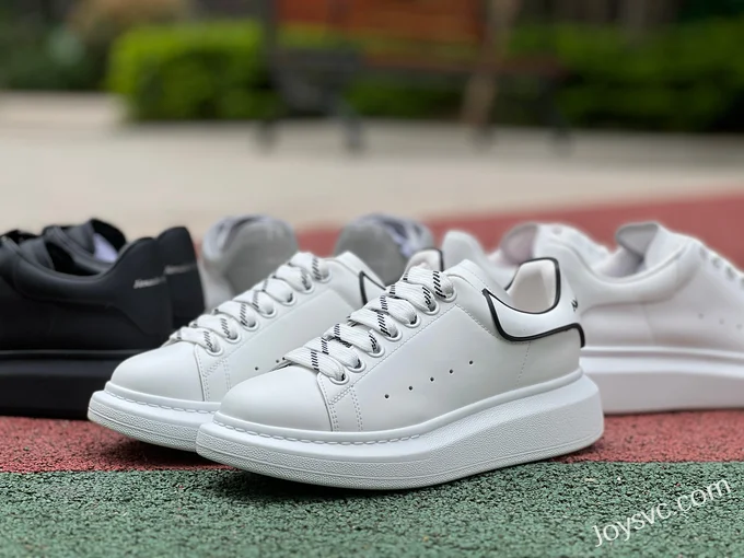 Alexander McQueen White Black Line Casual Sneakers