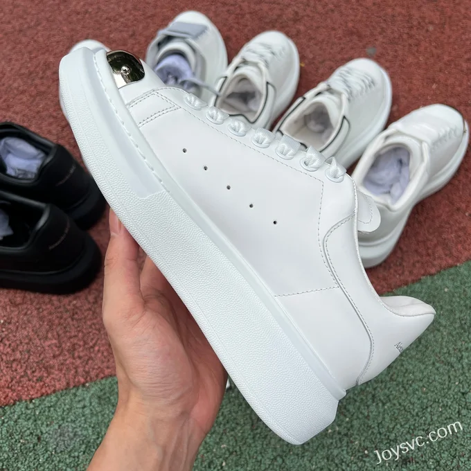 Alexander McQueen White Mirror Toe Casual Sneakers