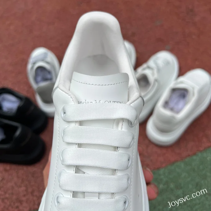 Alexander McQueen White Mirror Toe Casual Sneakers