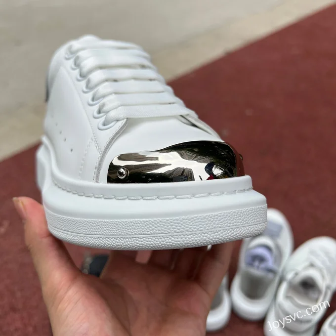 Alexander McQueen White Mirror Toe Casual Sneakers