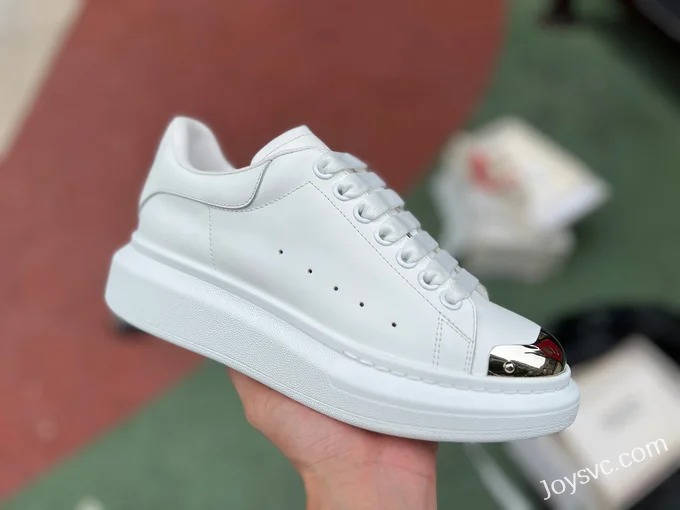 Alexander McQueen White Mirror Toe Casual Sneakers