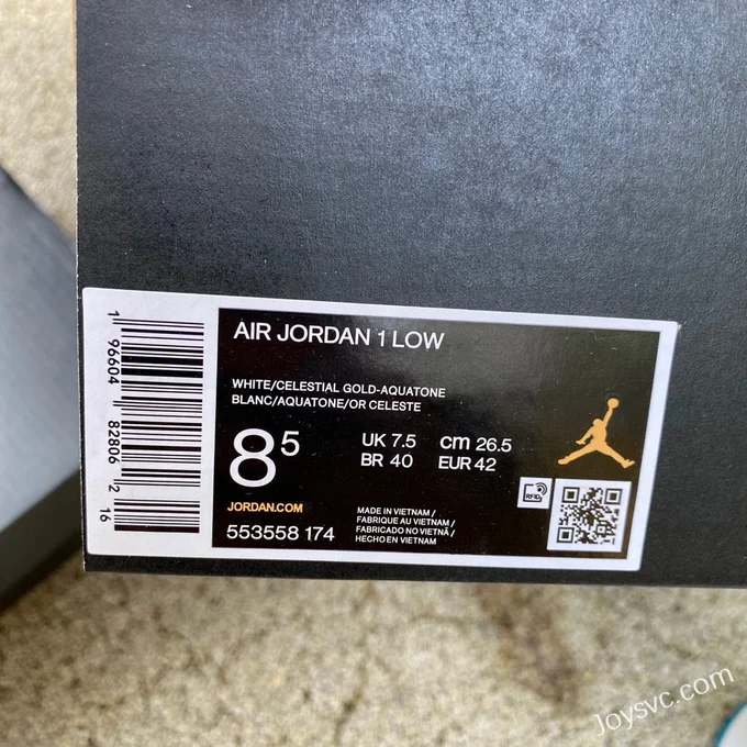 Air Jordan 1 Low 553558-174 Aquatone Retro