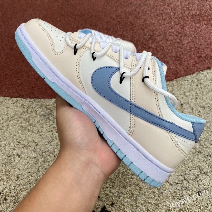 Nike Dunk Low Beige Blue Strap Retro Sneakers DD1503-123