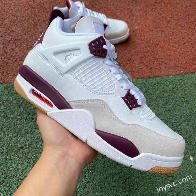 Nike SB x Air Jordan 4 DR5415-500 White Purple Red