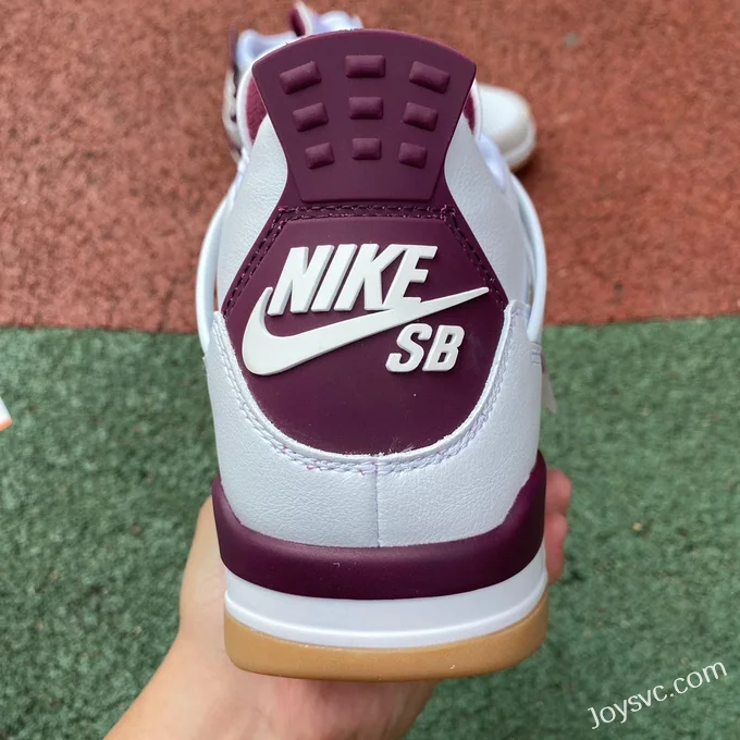 Nike SB x Air Jordan 4 DR5415-500 White Purple Red