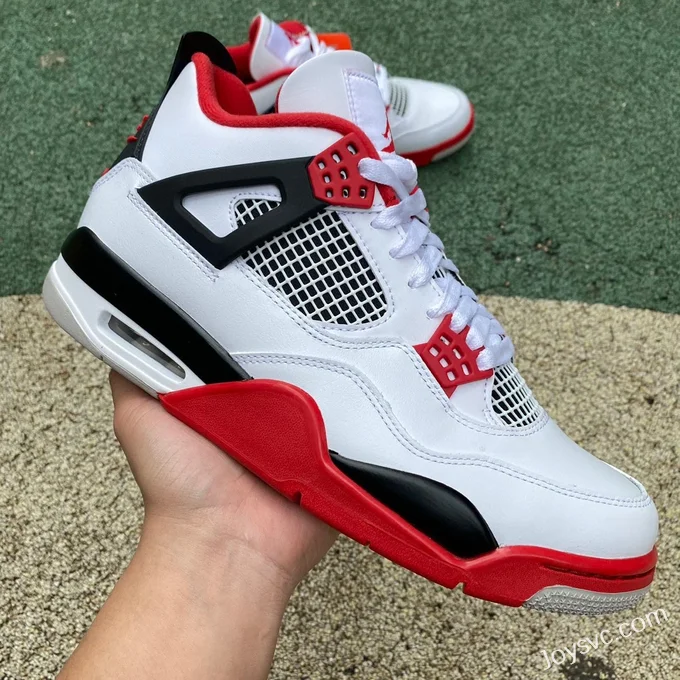 Air Jordan 4 DC7770-160 Black White Red