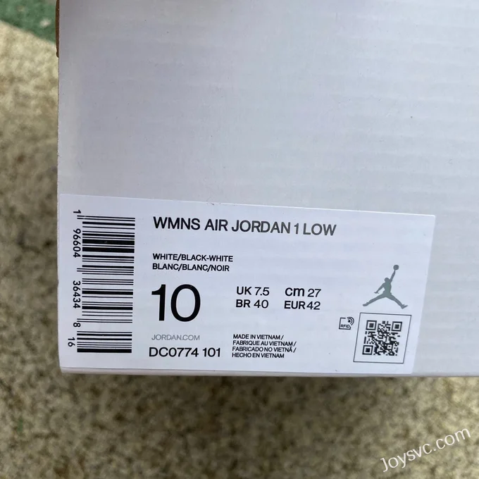 Air Jordan 1 Low DC0774-101 Black White Panda Retro