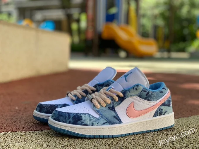 Air Jordan 1 Low DM8947-100 Denim Blue Pink Retro