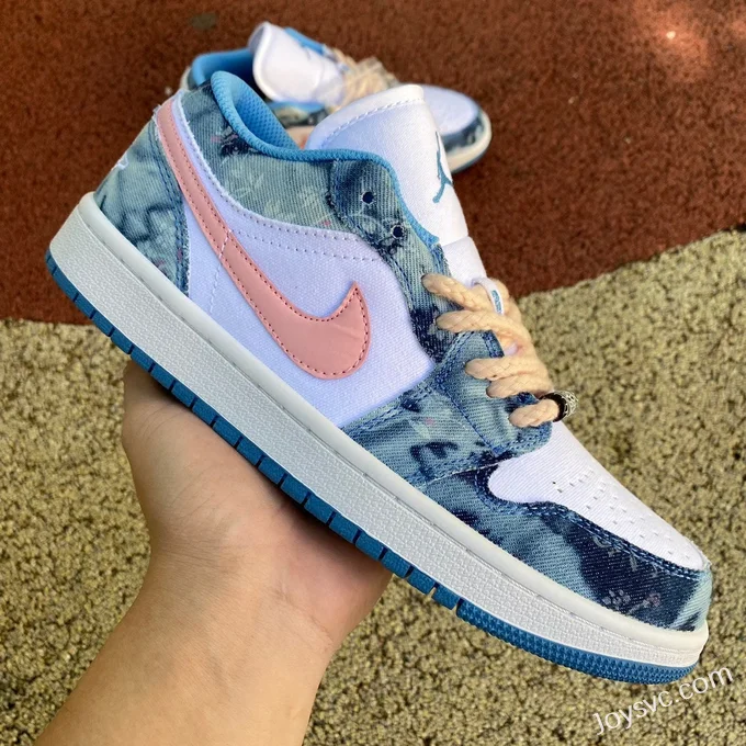 Air Jordan 1 Low DM8947-100 Denim Blue Pink Retro