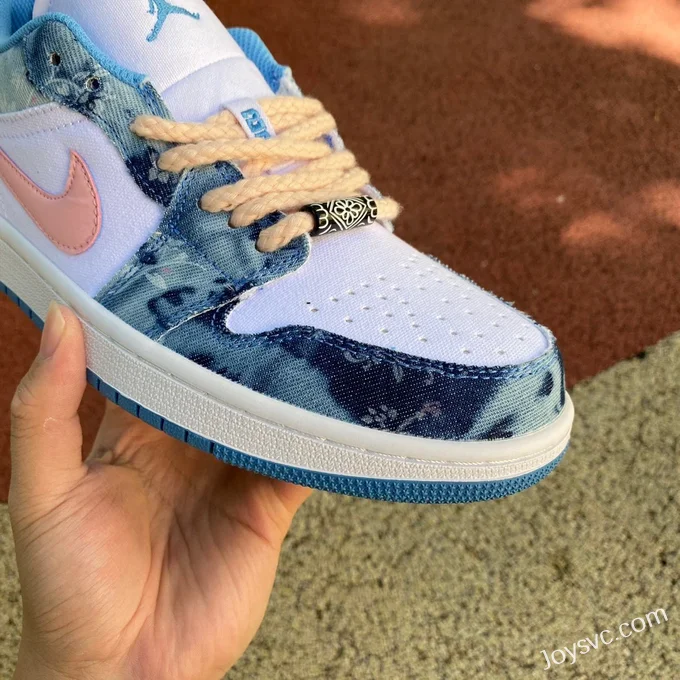 Air Jordan 1 Low DM8947-100 Denim Blue Pink Retro