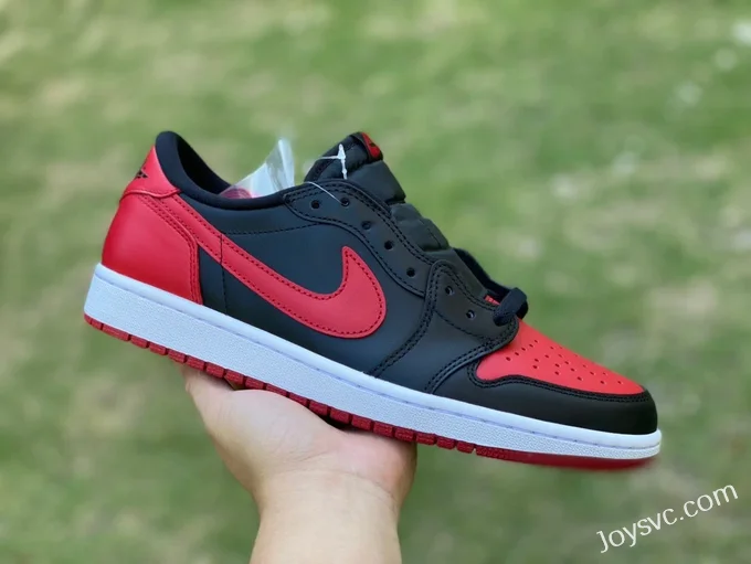 Air Jordan 1 Low 705329-001 Black Red Bred Retro