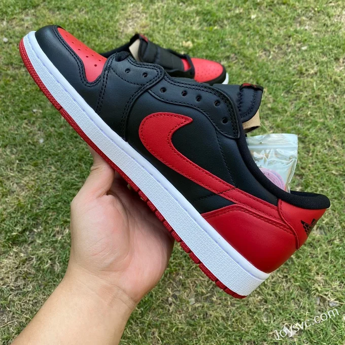 Air Jordan 1 Low 705329-001 Black Red Bred Retro