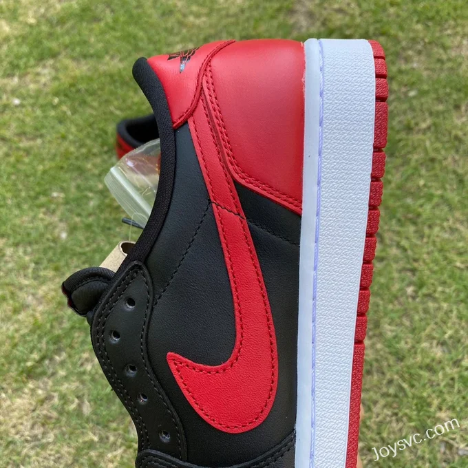 Air Jordan 1 Low 705329-001 Black Red Bred Retro