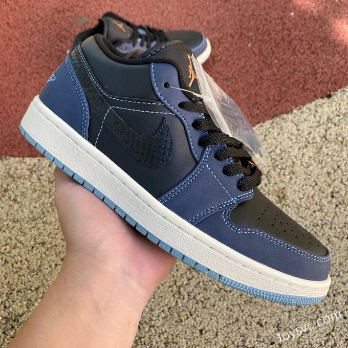 Air Jordan 1 Low FJ5478-010 Black Blue Retro