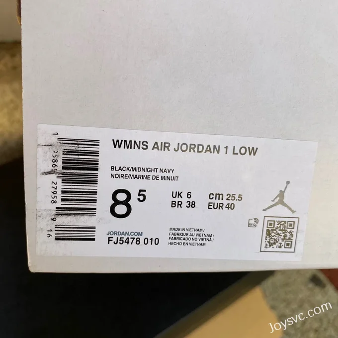 Air Jordan 1 Low FJ5478-010 Black Blue Retro