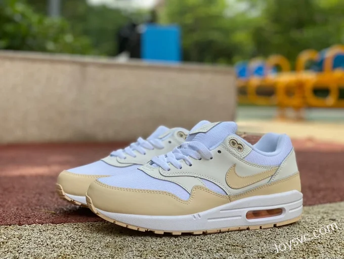 Nike Air Max 1 White Beige Yellow Retro Running Shoes FB5060-100