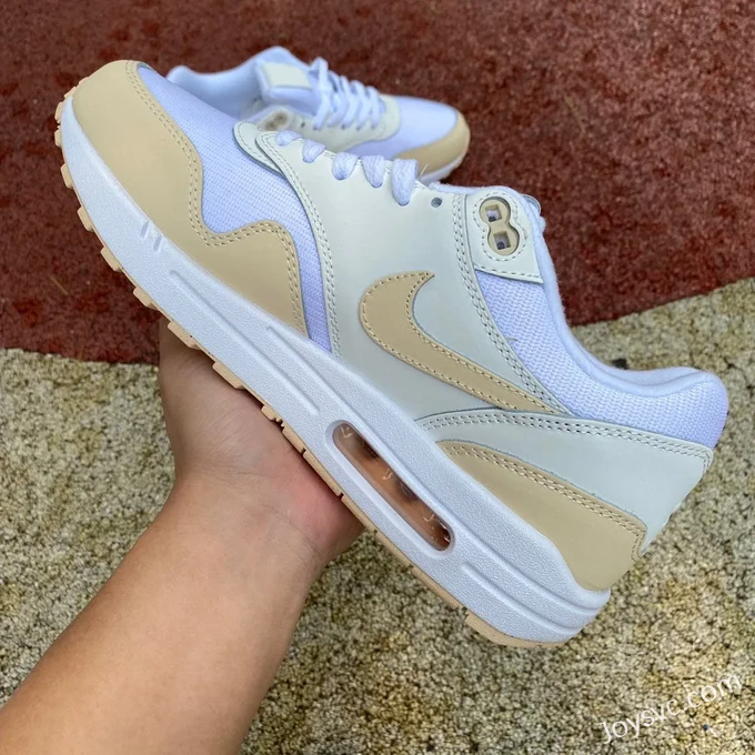 Nike Air Max 1 White Beige Yellow Retro Running Shoes FB5060-100