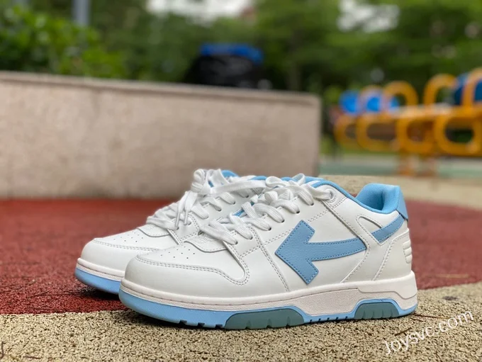 OFF-WHITE White Blue Arrow Pattern Sneakers