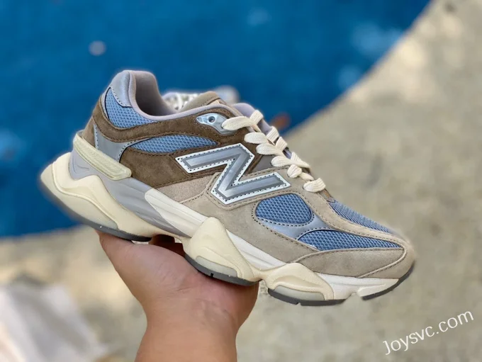 New Balance 9060 Grey Brown Blue Retro Dad Shoes U9060MUS