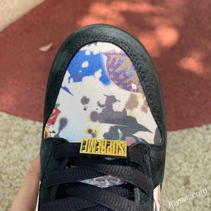 Supreme x Nike SB Dunk Low Black Graffiti Sneakers FD8778-001