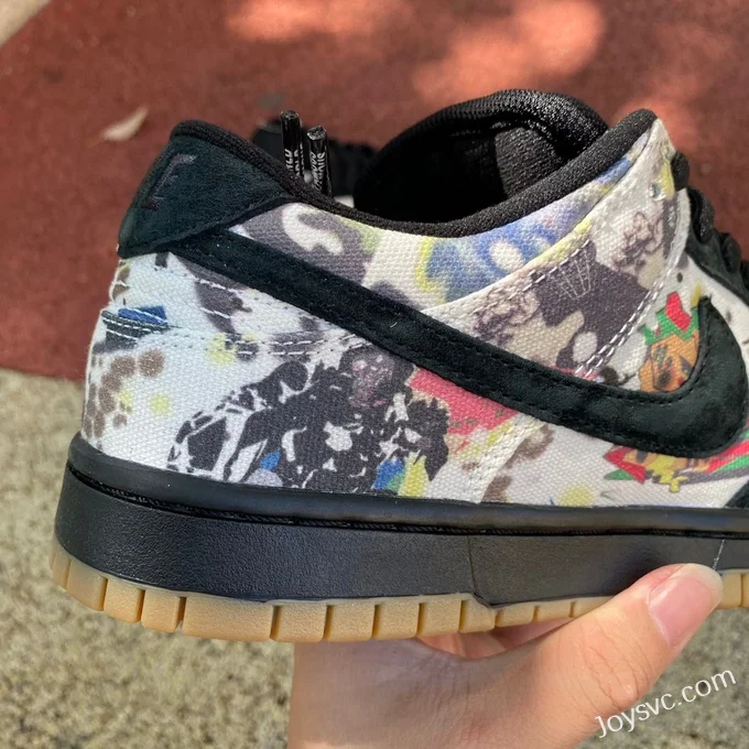 Supreme x Nike SB Dunk Low Black Graffiti Sneakers FD8778-001