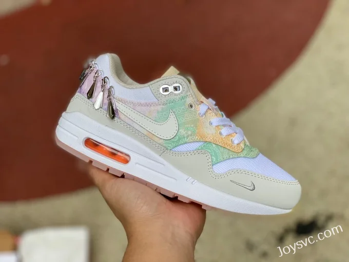 Nike Air Max 1 '87 White Green Pink Women's Running Shoes FJ7734-101