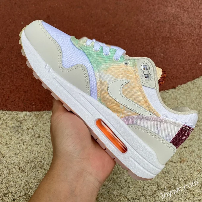 Nike Air Max 1 '87 White Green Pink Women's Running Shoes FJ7734-101