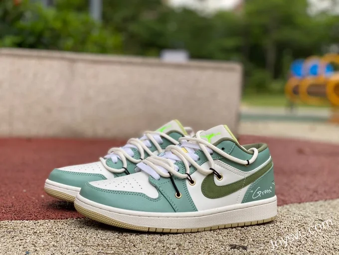 Air Jordan 1 Low CNY FD9906-131 White Green Strap Retro