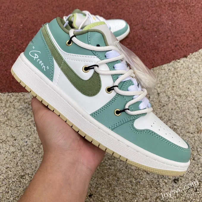 Air Jordan 1 Low CNY FD9906-131 White Green Strap Retro